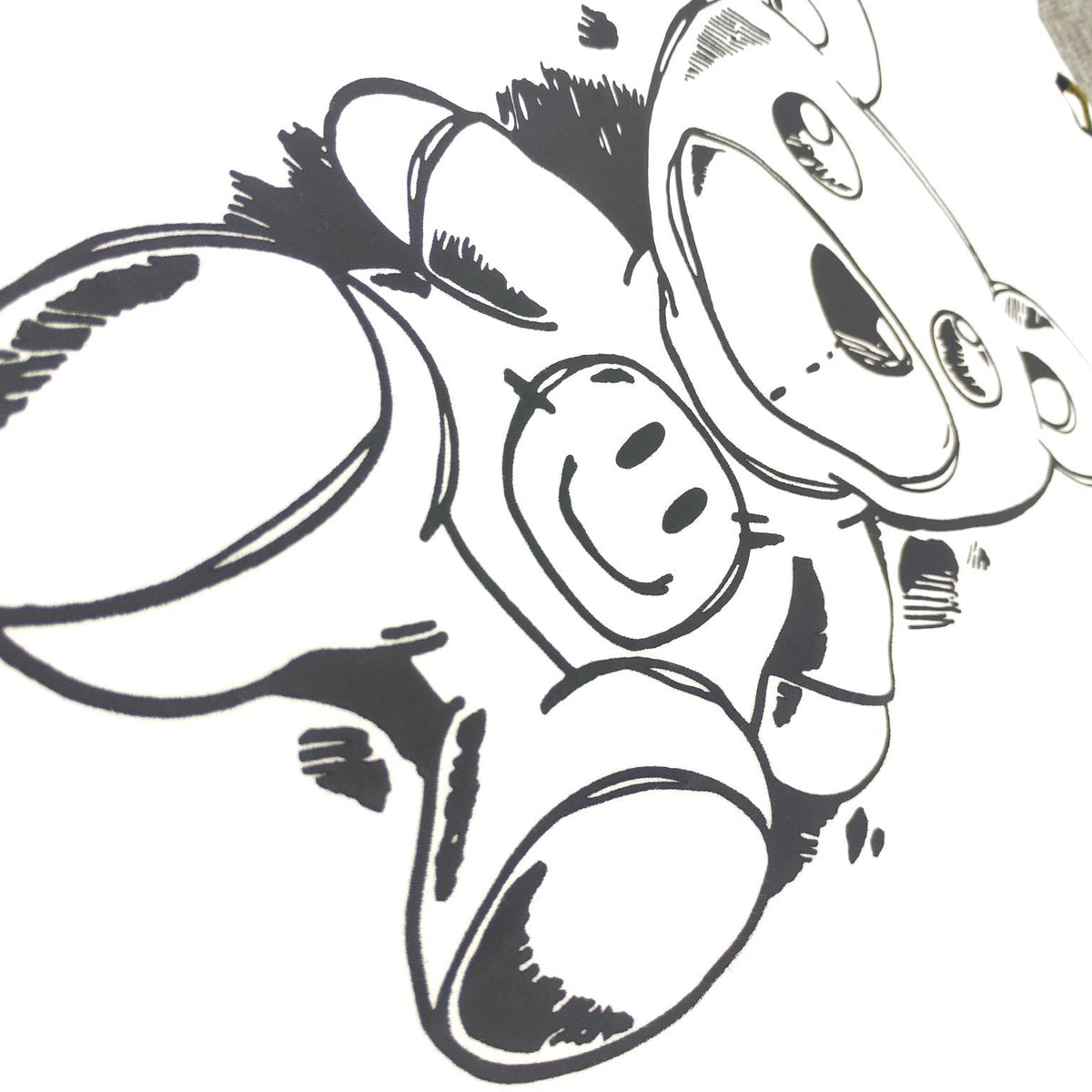 Drew House Sweatshirts Unisex Cartoon Bear Pattern Crew Neck Sweatshirts