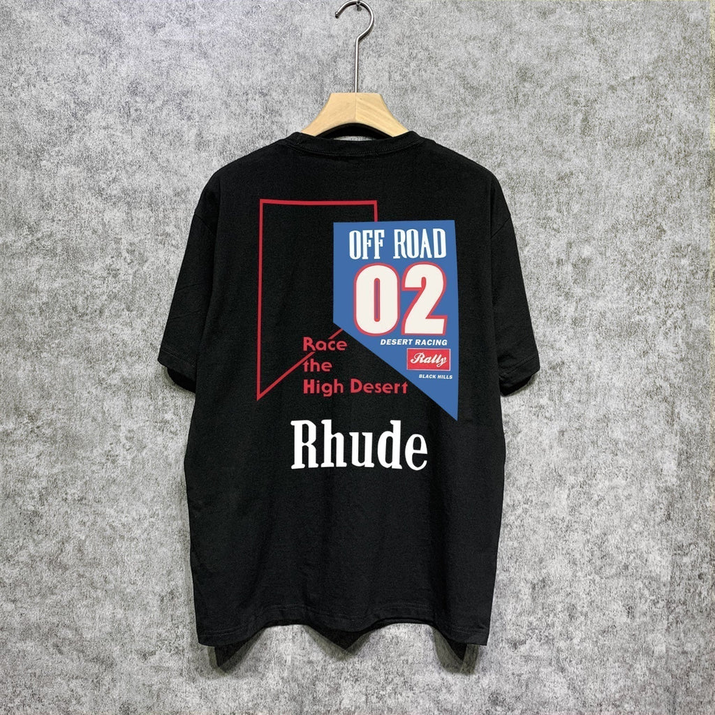 Rhude T-shirts Printed Trendy Pure Cotton