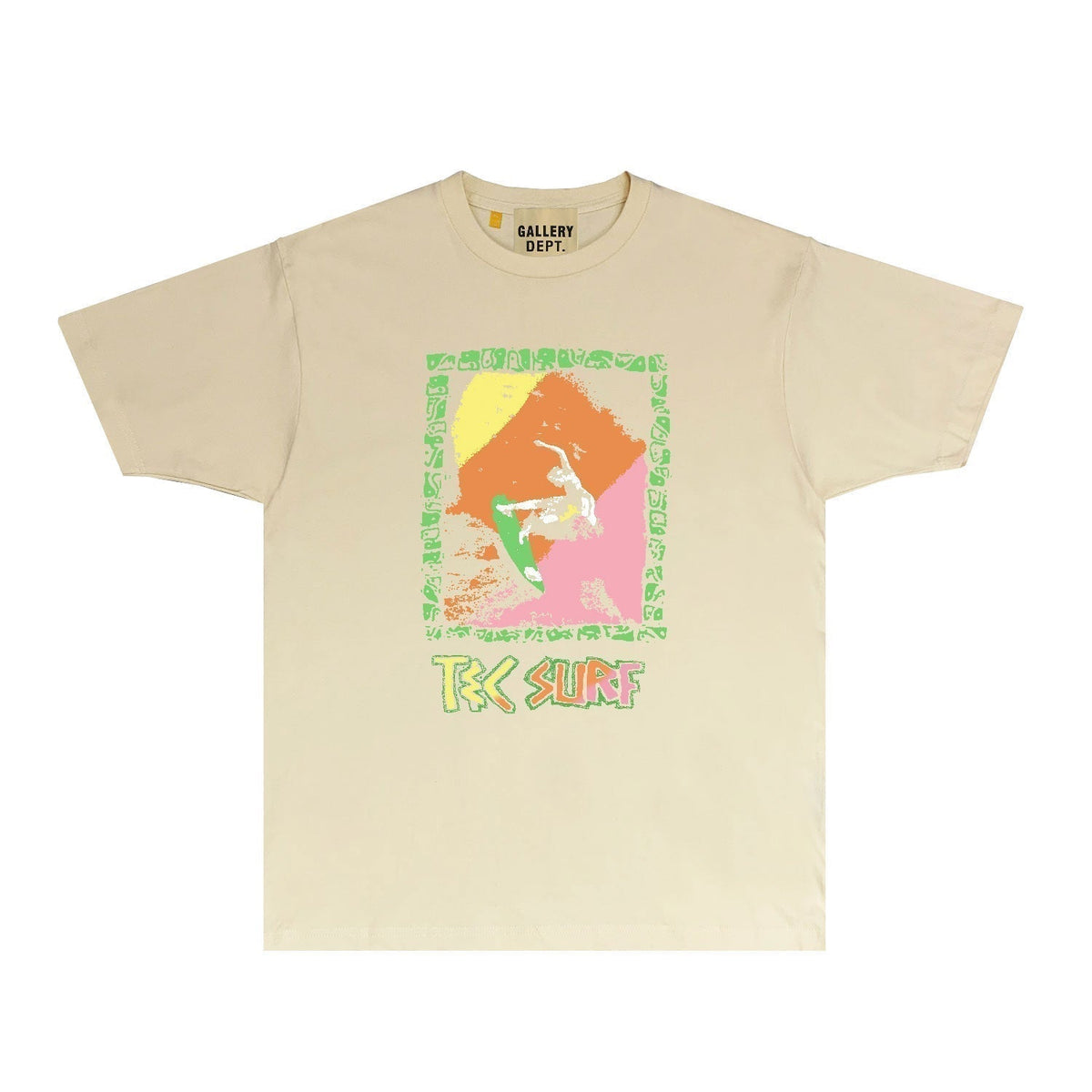 Gallery Dept T Shirt Retro Printed Loose Short-Sleeved Shirt