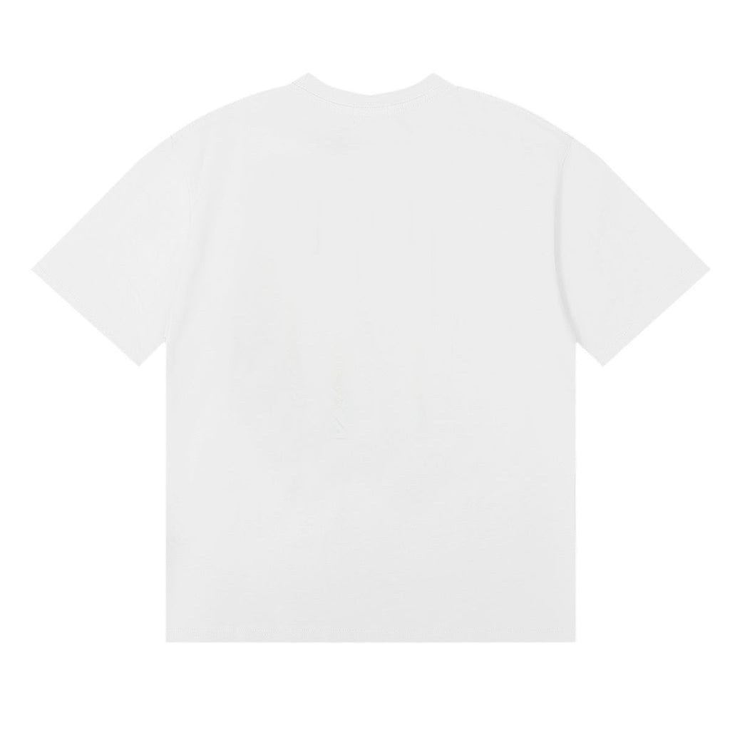 Rhude T-shirts Racing Tire Change Scene Printed Cotton Casual Short Sleeves Men and Women